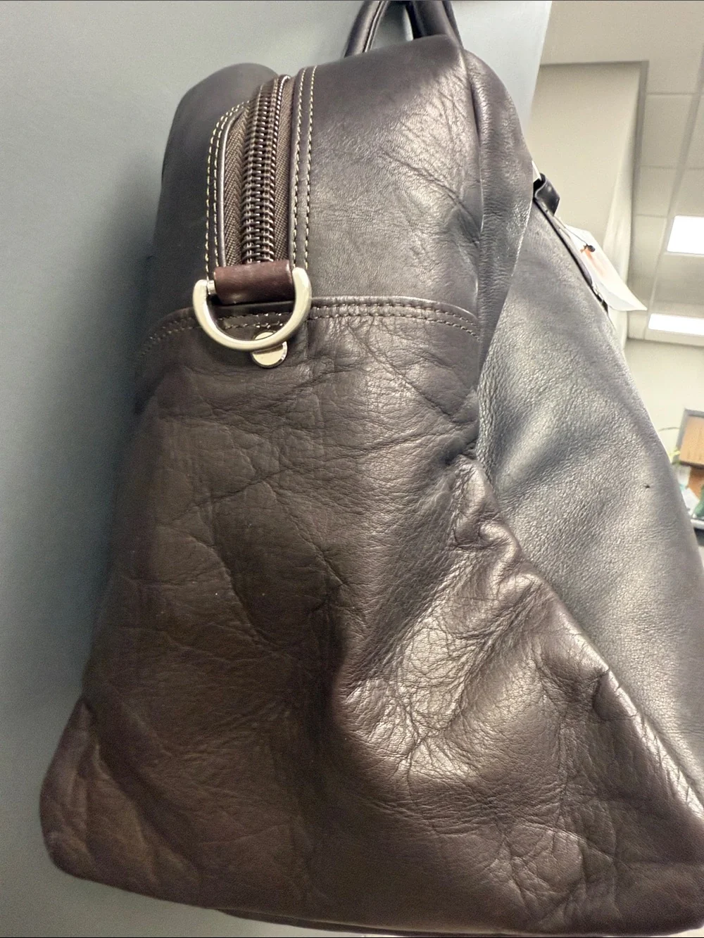 Wilsons Leather Deep Mahogany Duffel Travel Bag